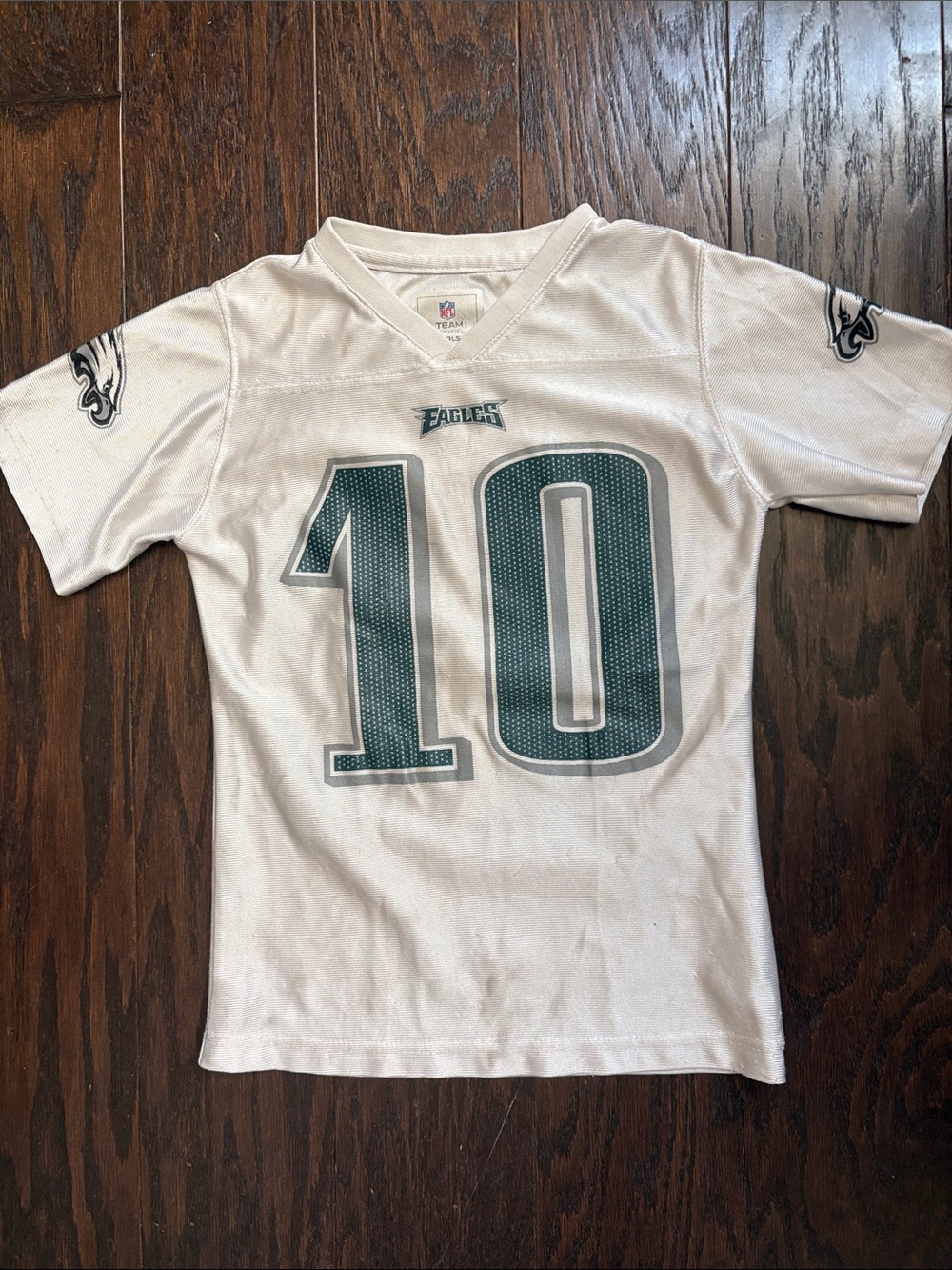 NFL Kids' White Philadelphia Eagles #10 Jersey with Green Accents